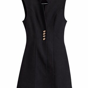 SHEIN Clasi Solid Button Front Vest